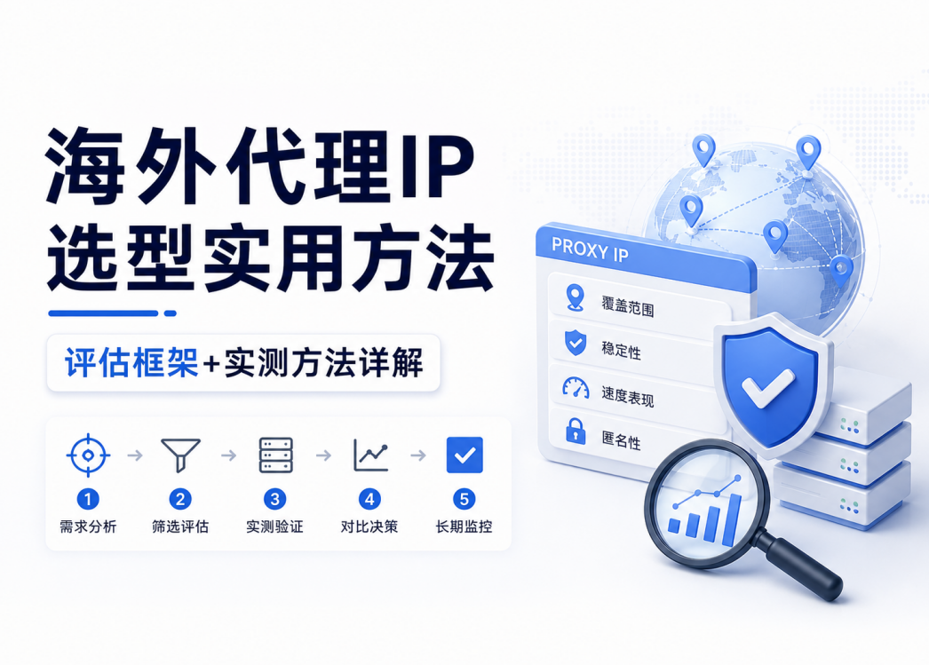 海外代理IP怎么选？评估框架+实测方法详解
