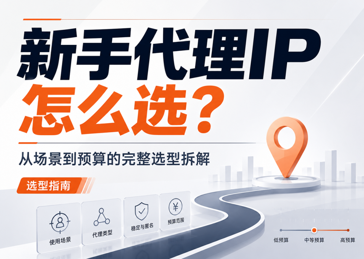 新手代理IP怎么选？从场景到预算的完整选型拆解