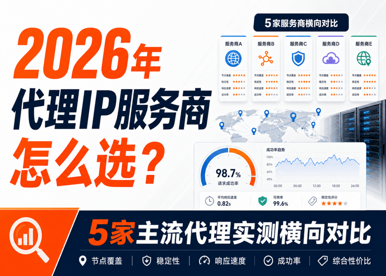2026年代理IP服务商怎么选？5家主流代理实测横向对比