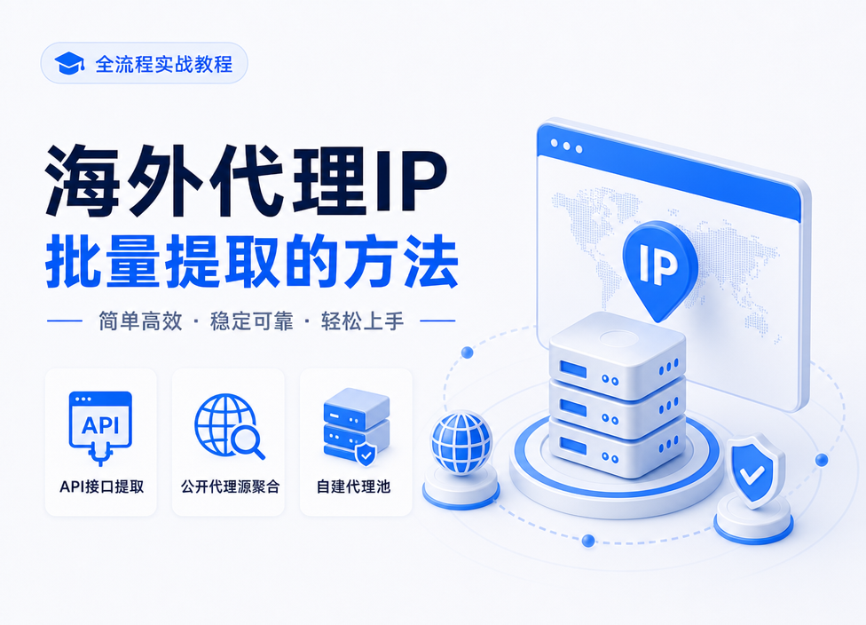 海外代理IP怎么批量提取？大规模国际代理获取的三种方法与实操对比