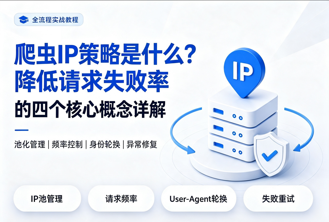 爬虫IP策略是什么？降低请求失败率的四个核心概念详解