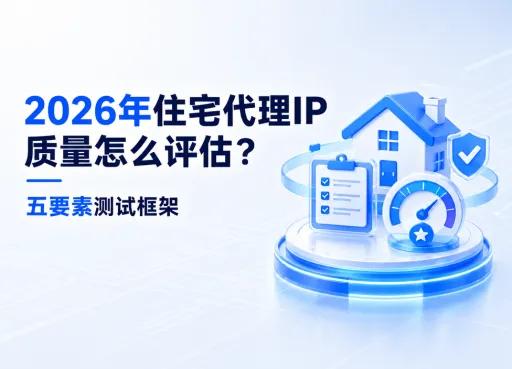 2026年住宅代理IP质量怎么评估？五要素测试框架